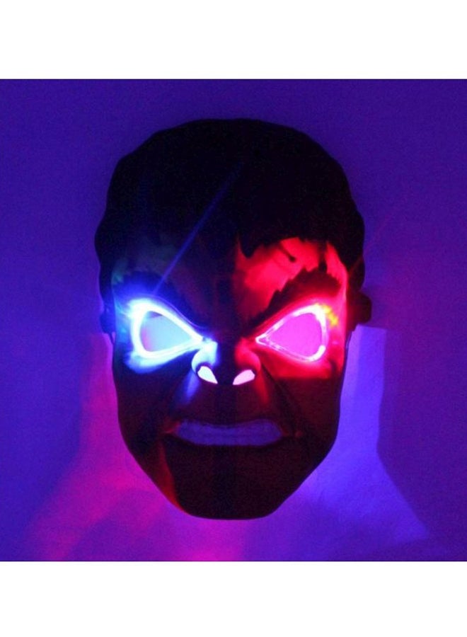 فانسي دريسويل - قناع وجه شخصية البطل الخارق الرجل الأخضر بضوء LED من فيلم "Avengers" 12x16x3سم - Image 1
