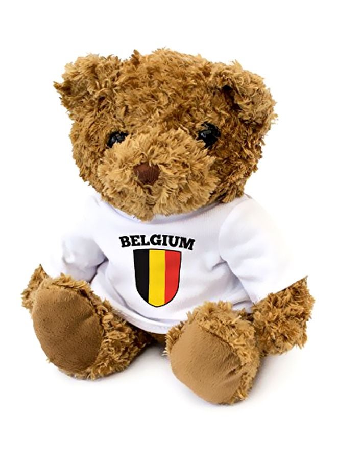 London Teddy Bears - Belgium Flag Printed Teddy Bear 3.15x7.87x5.91inch - Image 1