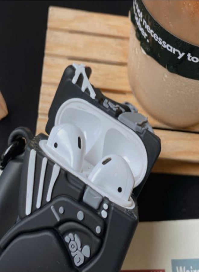 BG Locomotive Designed Cover For Apple AirPods 1/2 Black/Grey - Image 2