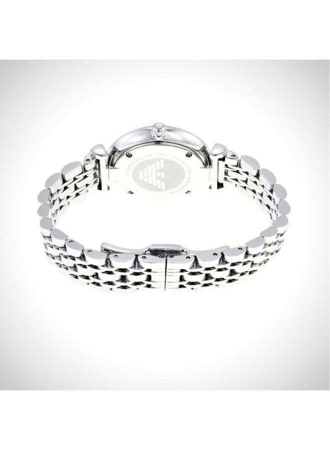 EMPORIO ARMANI Women's Gianni Stainless Steel Analog Watch AR1908 - 32 mm - Silver  - Image 2