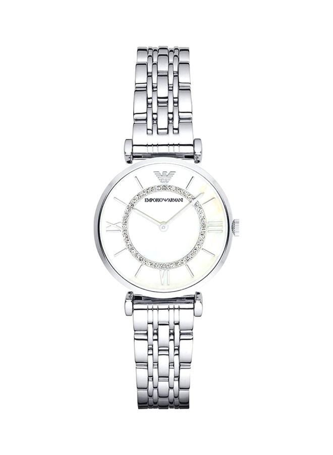 EMPORIO ARMANI Women's Gianni Stainless Steel Analog Watch AR1908 - 32 mm - Silver  - Image 1