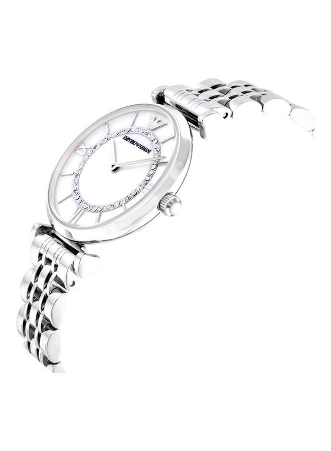 EMPORIO ARMANI Women's Gianni Stainless Steel Analog Watch AR1908 - 32 mm - Silver  - Image 4