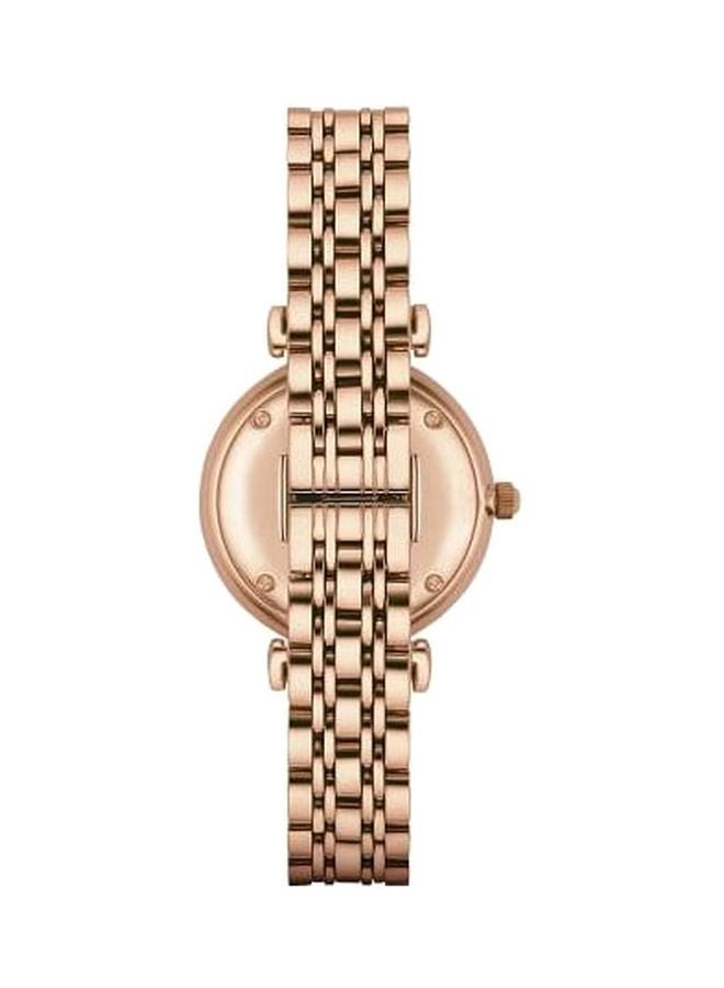 EMPORIO ARMANI Women's Gianni T-Bar Water Resistant Analog Watch AR1909 - 32 mm - Rose Gold  - Image 2