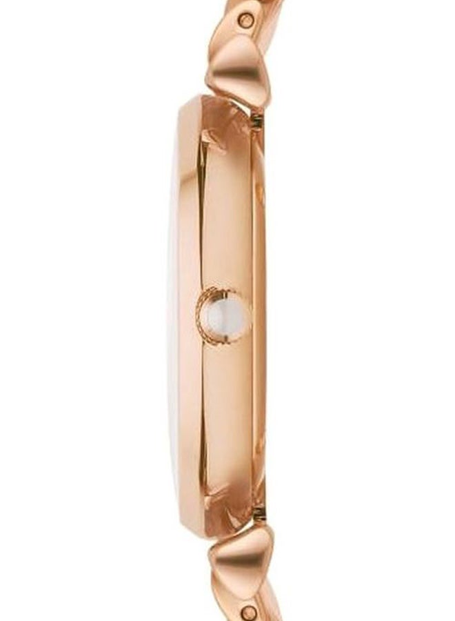 EMPORIO ARMANI Women's Gianni T-Bar Water Resistant Analog Watch AR1909 - 32 mm - Rose Gold  - Image 3