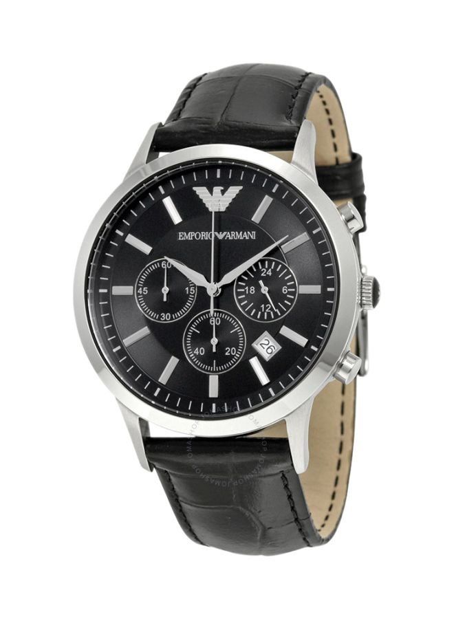 EMPORIO ARMANI - Men's Renato Water Resistant Analog Watch AR2447 - 43 mm - Black - Image 1