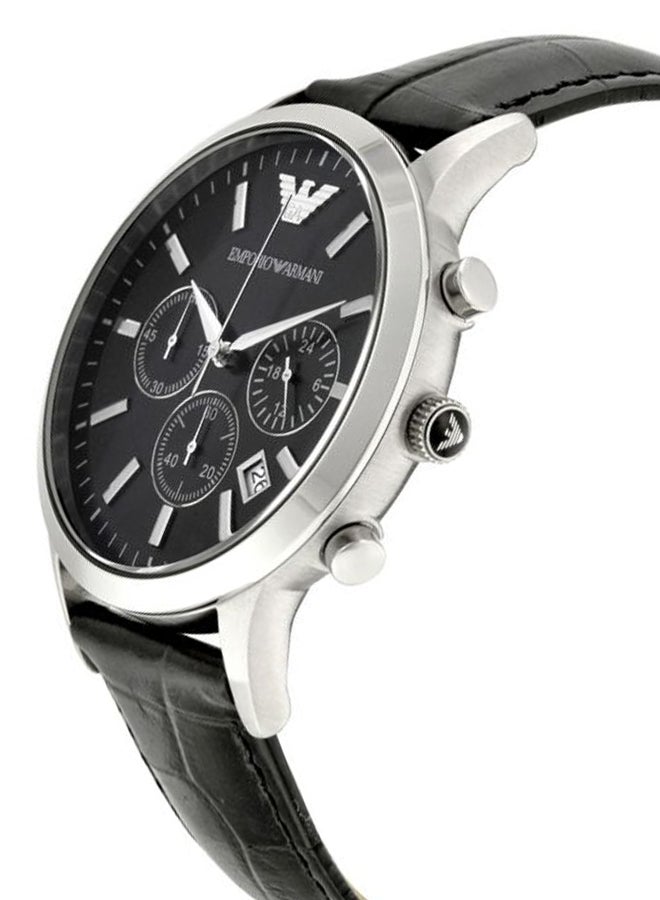 EMPORIO ARMANI - Men's Renato Water Resistant Analog Watch AR2447 - 43 mm - Black - Image 1