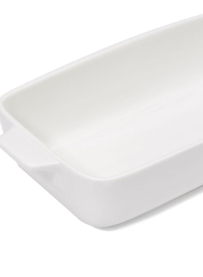 Verona - C1 Eared Rectangle Baker Pot White 23.1x11.5x5.2cm - Image 1
