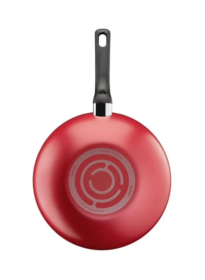 تيفال TEFAL طقم سوبر كوك مكون من 12 قطعة | مقالي 22/24 سم، مقلاة ووك 28 سم، قدور 22/24/28 سم + أغطية، ملعقة، ملعقة مشقوقة، ملعقة مسطحة مشقوقة | غير لاصق | مؤشر حرارة Thermo-Signal | أحمر | ضمان لمدة سنتين | B460SC84 أحمر/أسود 24سم
