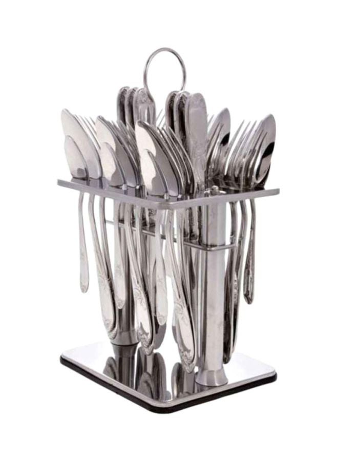 Berger 24 Pieces Stainless Steel Cutlery Set Silver/Gold - Image 1