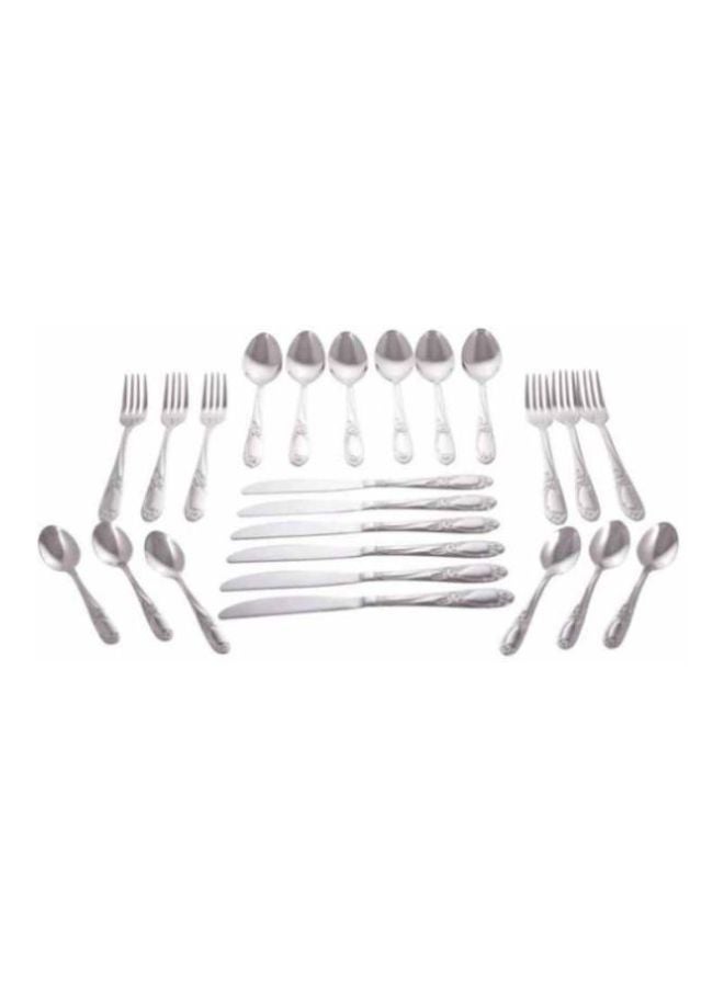 Berger 24 Pieces Stainless Steel Cutlery Set Silver/Gold - Image 2