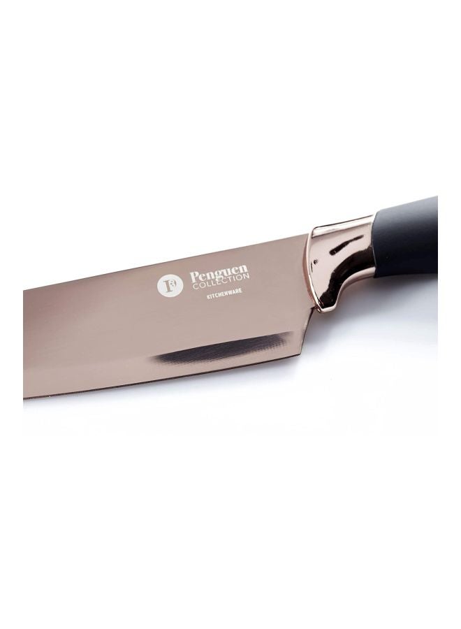 Penguen - 6-Piece Aria Titanium Knife With Block Set Rose Gold - Image 1