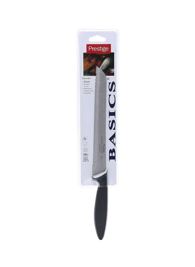 Prestige Bread Knife Silver/Black 20cm 