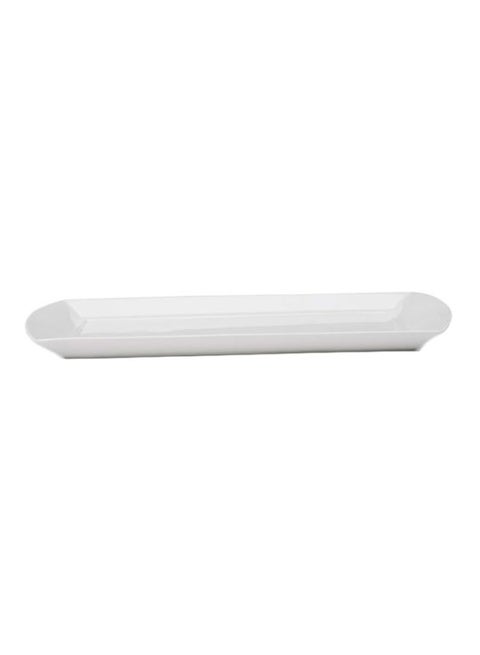 C1 Rimmed Rectangular Platter White