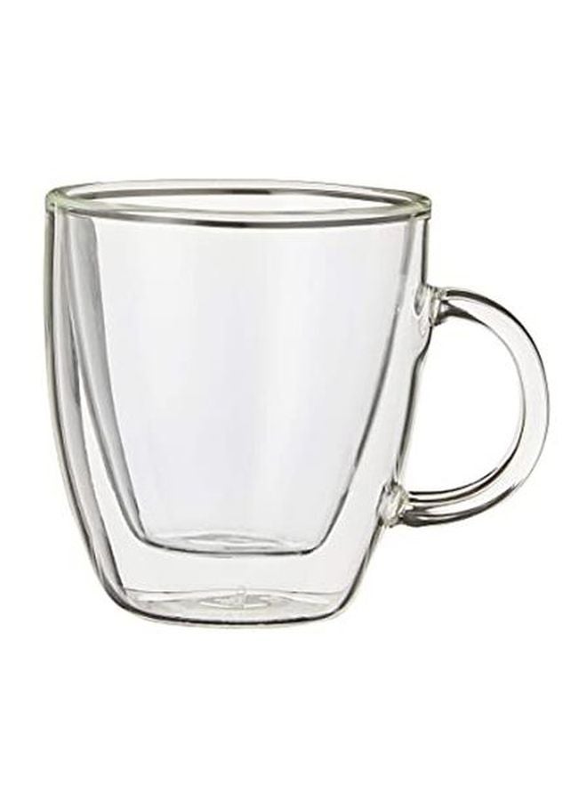 bodum - 2-Piece Bistro Double Wall Espresso Mug Clear 10.5 x 8.3 x 7.9cm - Image 1