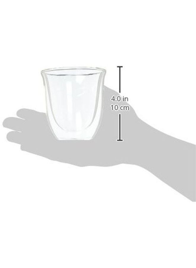 ديلونجي طقم أكواب كابتشينو من الزجاج من قطعتين شفاف - Image 4