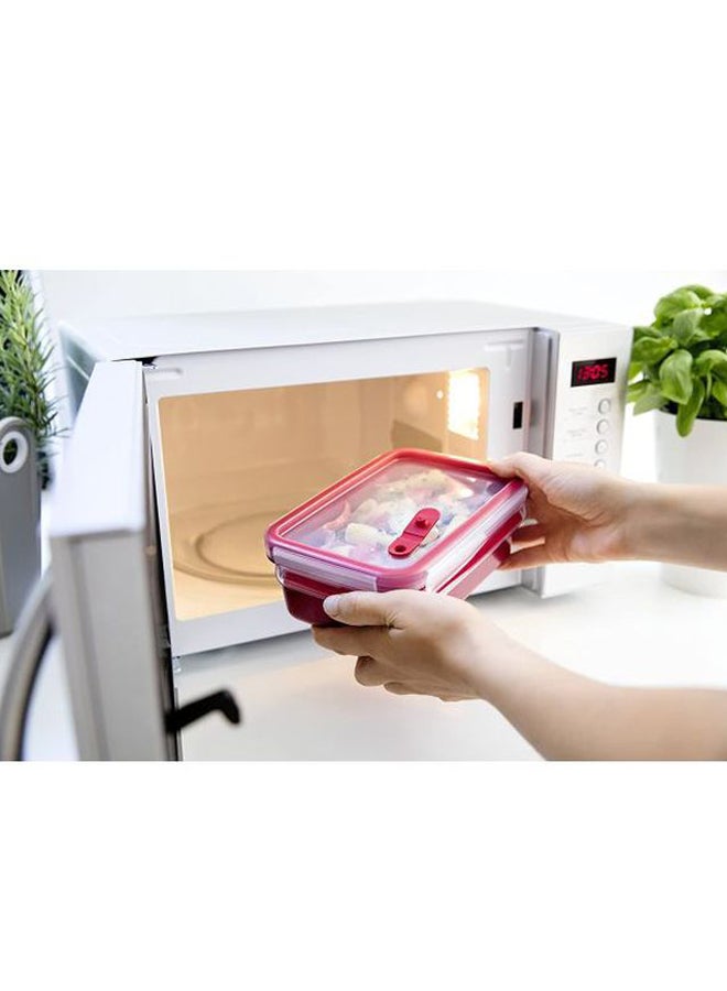 Tefal TEFAL Master Seal Micro Box Plastic Container | 1.2 L |  Rectangular All-in-One Food Storage Container | Leak-Proof | Oven-Safe | Hygienic | Dishwasher-Safe | Red | 2 Years Warranty | K3102412 Red/Clear 1.2Liters  - Image 5