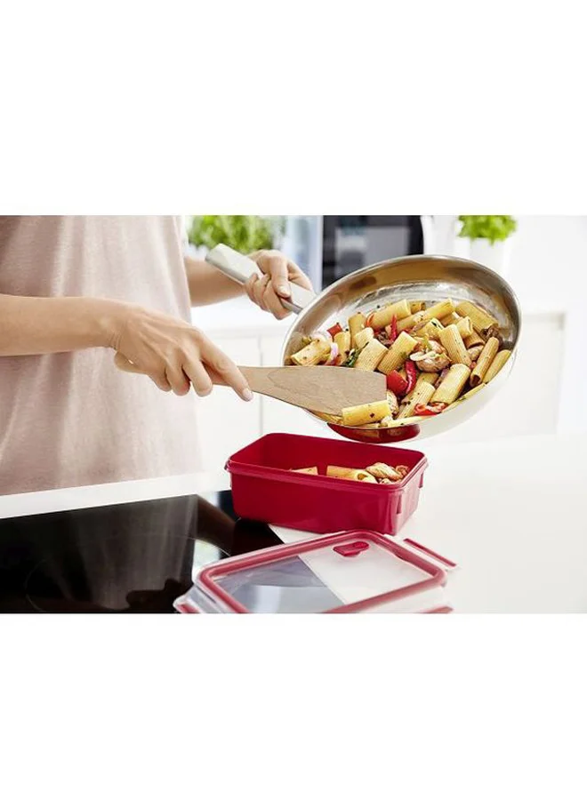 تيفال TEFAL حاوية طعام بلاستيكية Master Seal Micro Box | 1.2 لتر | حاوية طعام مستطيلة الكل في واحد | مانعة للتسرب | آمنة للاستخدام في الفرن | صحية | قابلة للغسل في غسالة الأطباق | أحمر | ضمان لمدة سنتين | K3102412 أحمر/شفاف 1.2لترات