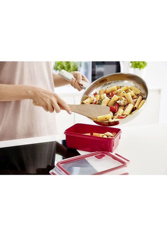Tefal TEFAL Master Seal Micro Box Plastic Container | 1.2 L |  Rectangular All-in-One Food Storage Container | Leak-Proof | Oven-Safe | Hygienic | Dishwasher-Safe | Red | 2 Years Warranty | K3102412 Red/Clear 1.2Liters  - Image 4
