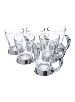 REGENT 6-Piece Lux Stainless Steel Tea Mug Set Silver 230ml  - Image 1