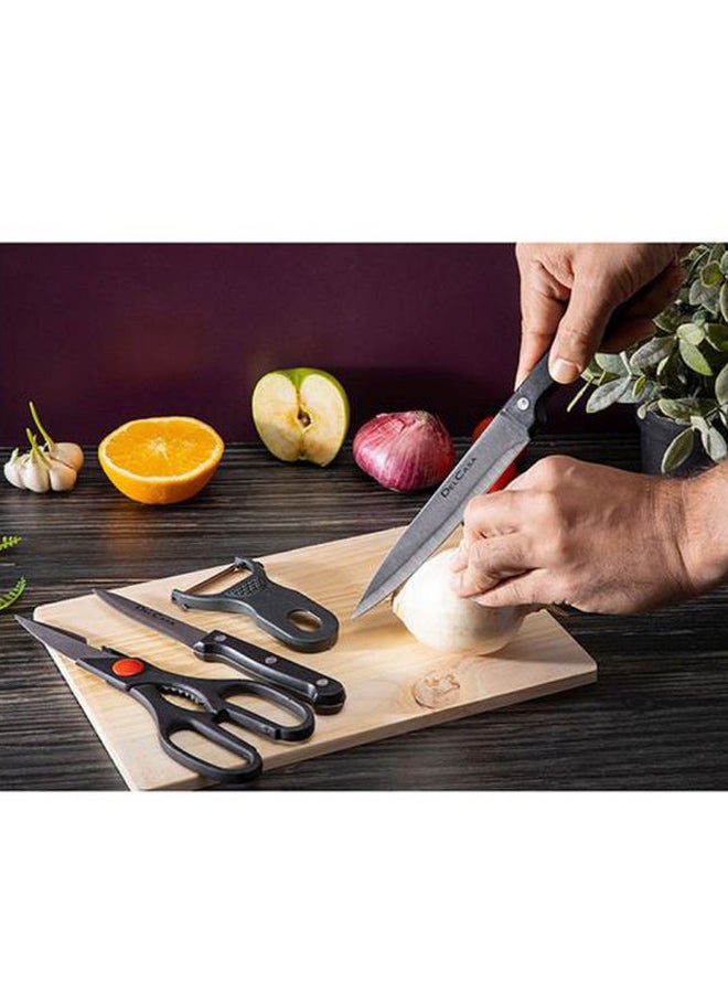 DELCASA - Cutting Board With Knife Set Multicolour - Image 1
