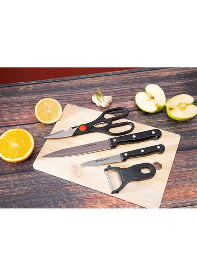 DELCASA - Cutting Board With Knife Set Multicolour - Image 1