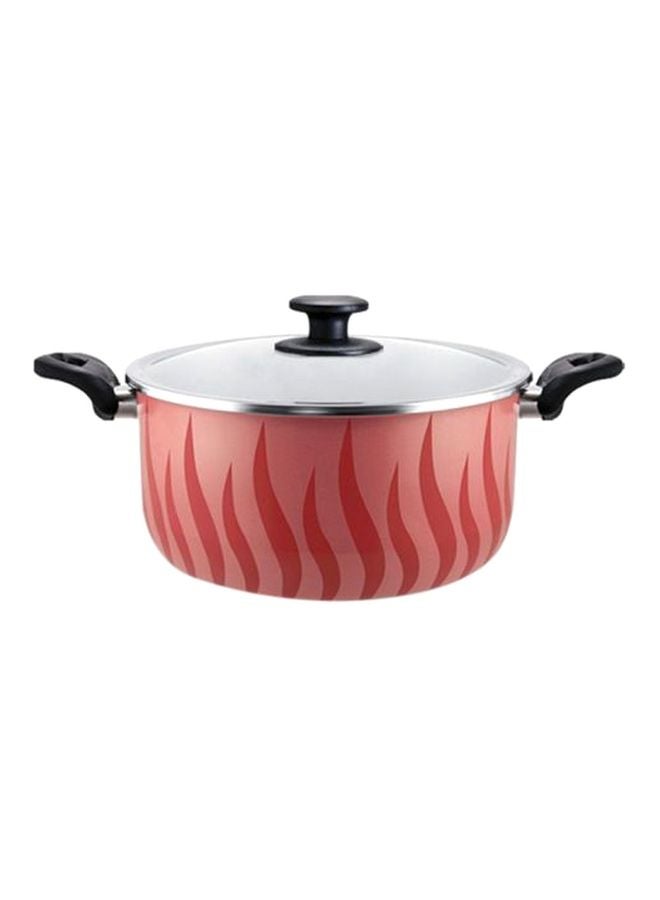 Tefal Tempo Stew Pot With Lid Red/Silver/Black 26cm - Image 1