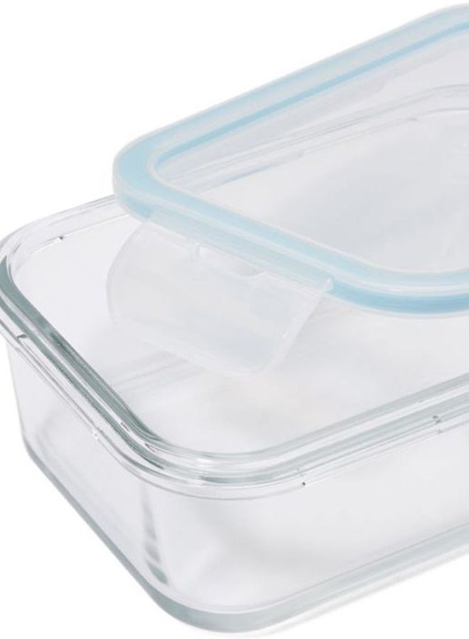 TALIONA Boro Pro 2-Piece Rectangular Food Storage Container Set With Lid Blue/Clear 725ml - Image 3