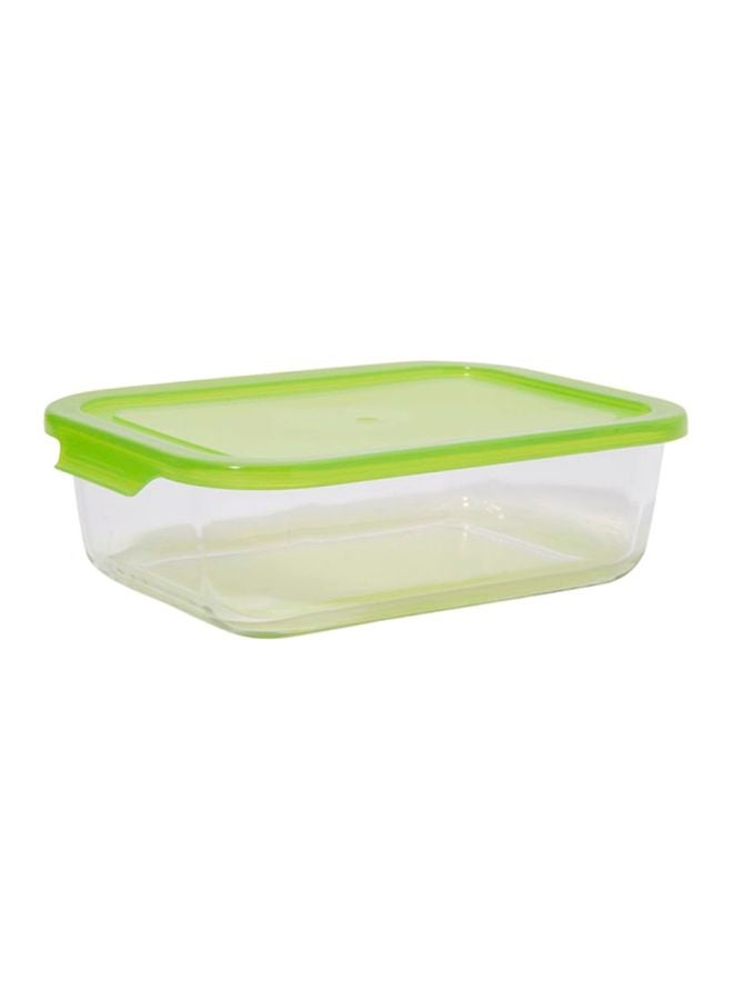 TALIONA Boro 3-Piece Rectangular Food Storage Container Set With Lids Green/Clear 320/370/1520ml - Image 2