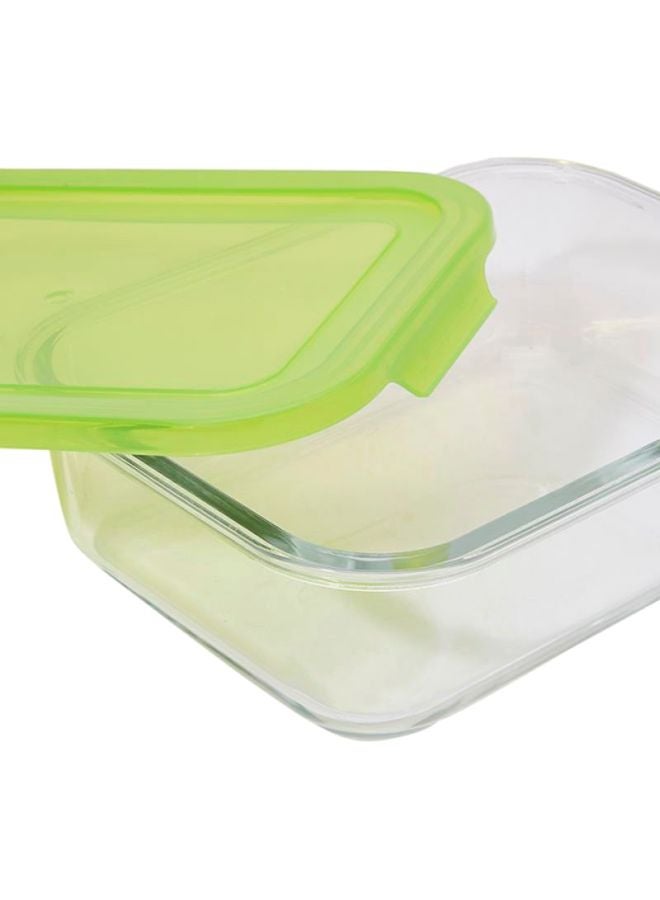 TALIONA Boro 3-Piece Rectangular Food Storage Container Set With Lids Green/Clear 320/370/1520ml - Image 3