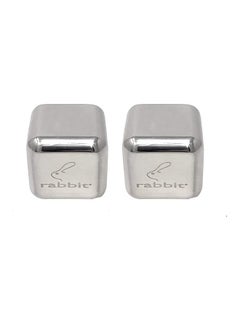 rabbit Pack Of 2 Stainless Steel Jumbo Chilling Stones Silver Standard  - Image 2