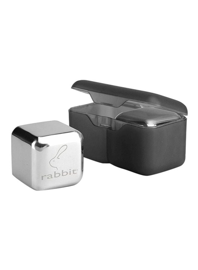 rabbit Pack Of 2 Stainless Steel Jumbo Chilling Stones Silver Standard  - Image 1
