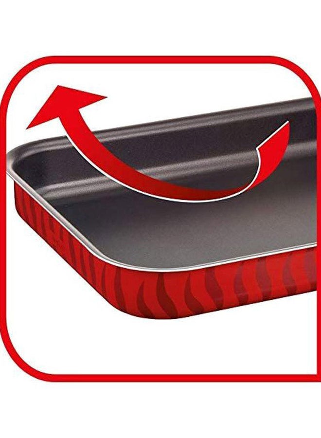 Tefal Les Specialistes 3 Pcs Oven Dish Set (29x22/ 31x24/ 37x27 cm) Aluminium, Red/Black 29x22cm - Image 4