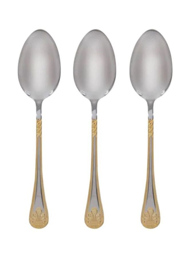 Berger 3-Piece Stainless Steel Spoon Set Silver/Gold - Image 1