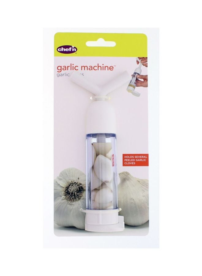 شيف إن ماكينة ثوم من البلاستيك أبيض 7 x 2بوصة - Image 3