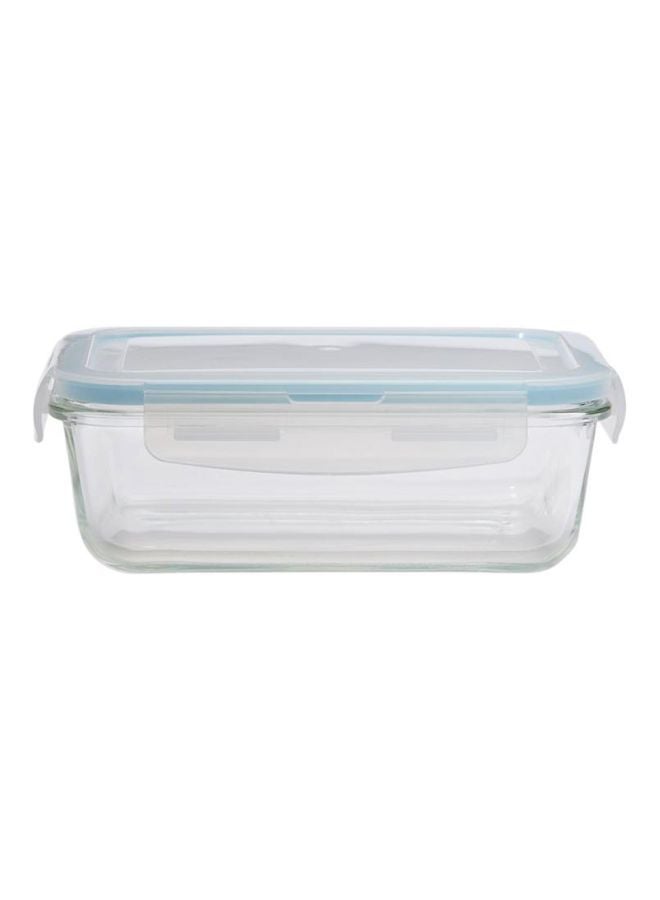 TALIONA - Boro Pro Rectangular Food Storage Container With Lid Blue/Clear 840ml - Image 1