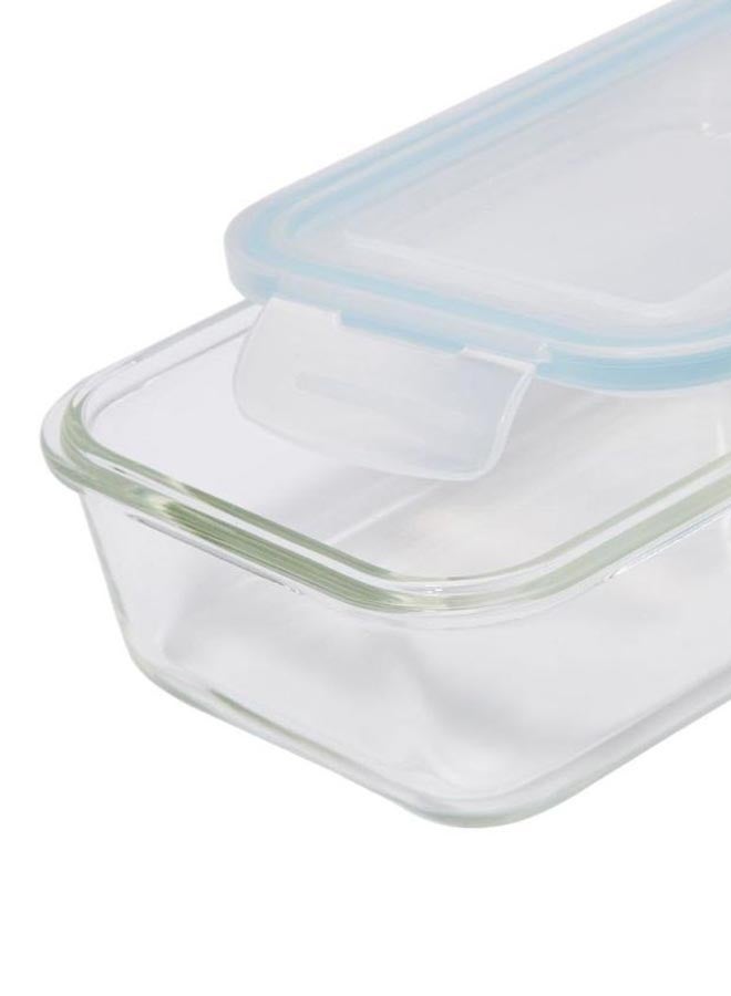 TALIONA - Boro Pro Rectangular Food Storage Container With Lid Blue/Clear 840ml - Image 1