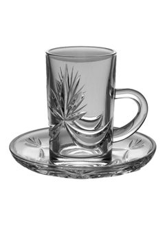 BOHEMIA 12-Piece Yasmine Tea Set Clear 80ml 
