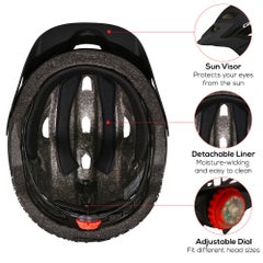 CAIRBULL 16-Vents Bike Helmet With Sun Visor 26x17x21cm  - Image 4