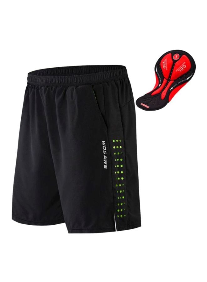 WOSAWE - 3-Piece Polyester Short With 3D Gel Padding And Quick Dry Loose-Fit Bicycle Shorts XXL - Image 1