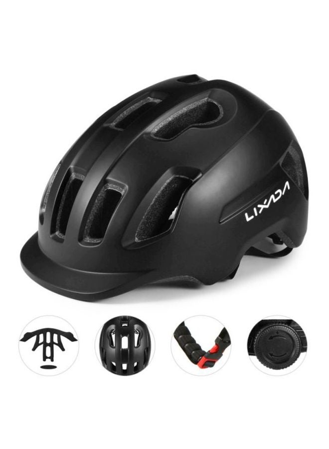 LIXADA - Bicycle Helmet With Visor 30x17x21cm - Image 1
