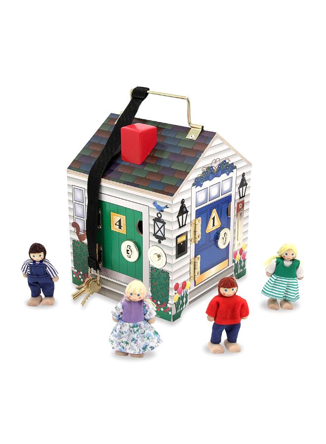 Melissa & Doug - Take-Along Doorbell Dollhouse 22.86 x 17.27cm - Image 1