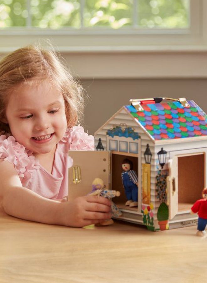 Melissa & Doug - Take-Along Doorbell Dollhouse 22.86 x 17.27cm - Image 1