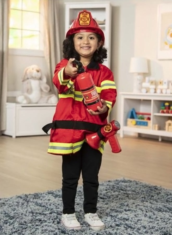 Melissa & Doug Fire Chief Role Play Costume Set – Pretend Play Dress-Up Outfit with Jacket, Helmet, Badge, Fire Extinguisher & Accessories – Imaginative Play for Kids Ages 3+ | MD4834 - Image 5