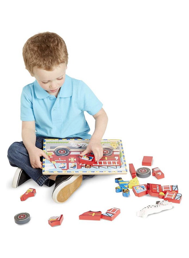 Melissa & Doug - Deluxe Fire Truck Jigsaw Puzzle - Image 1