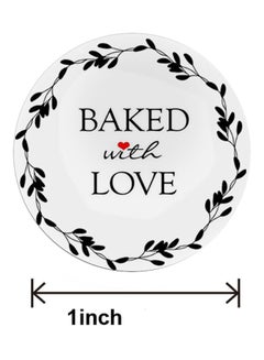 East Lady 500-Piece Baked With Love Label Sticker Roll White  - Image 3
