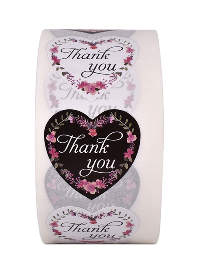 East Lady 500-Piece Thank You Label Sticker Roll Multicolour - Image 1