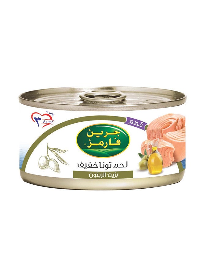 قطع لحم تونا خفيف بزيت الزيتون 160جرام