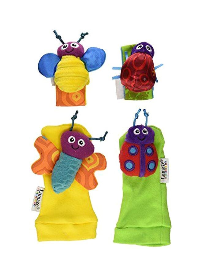Lamaze 4-Piece Gardenbug Foot Finder And Wrist Rattle Set - Image 1