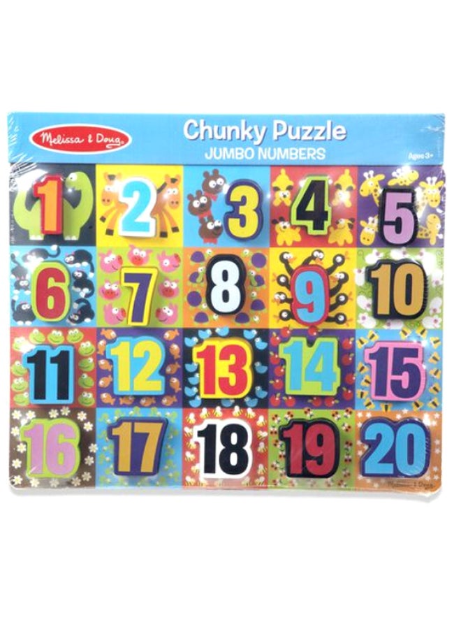 Melissa & Doug 21-Piece Jumbo Number Chunky Pegged Puzzle Set  - Image 4