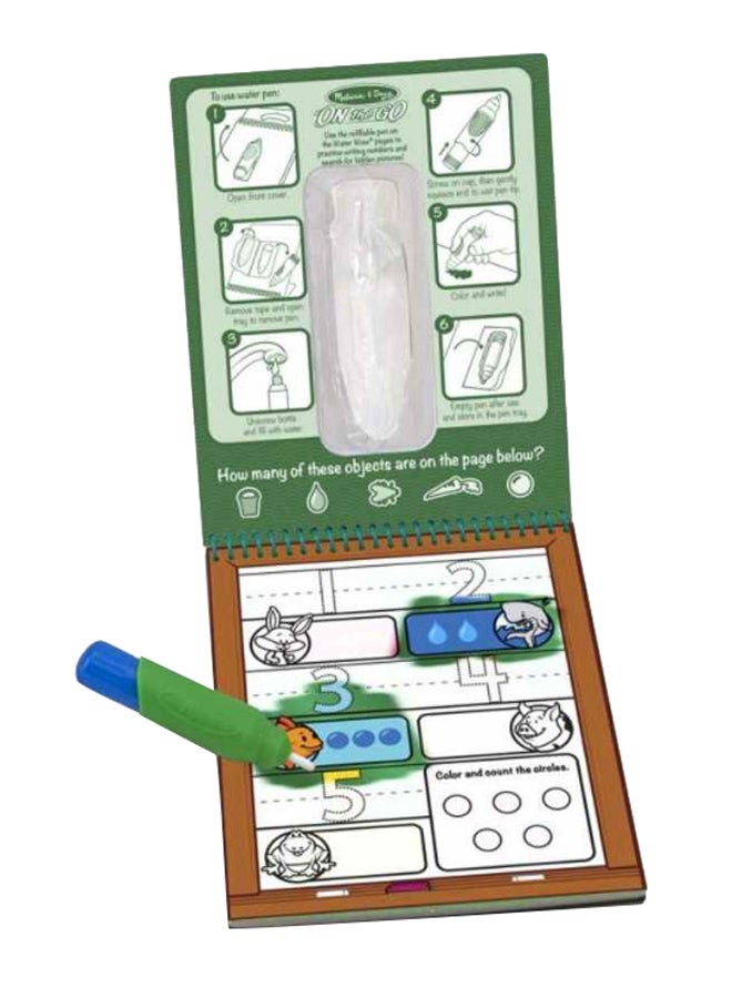 Melissa & Doug Water Wow Number Reveal Pad Game Set Brown/White/Green - Image 3